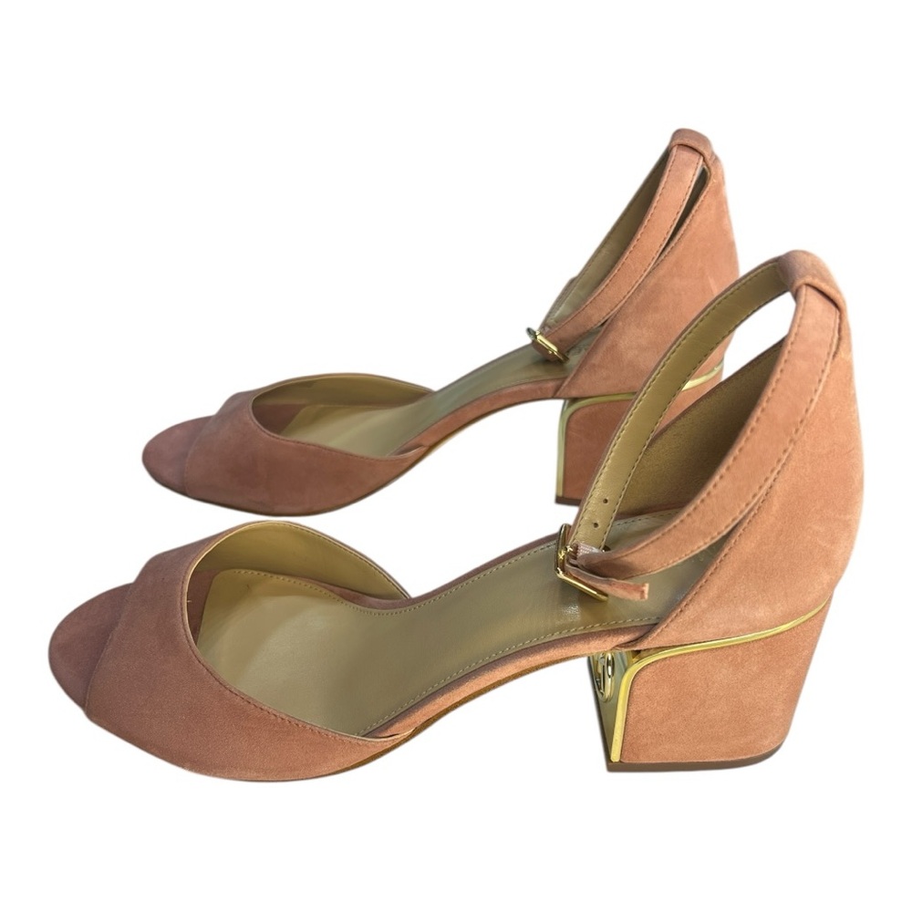 Lana Suede Sandal Michael Kors Brown Block Heel Sandals EUC - they may be  NWOT - Picture 3 of 13